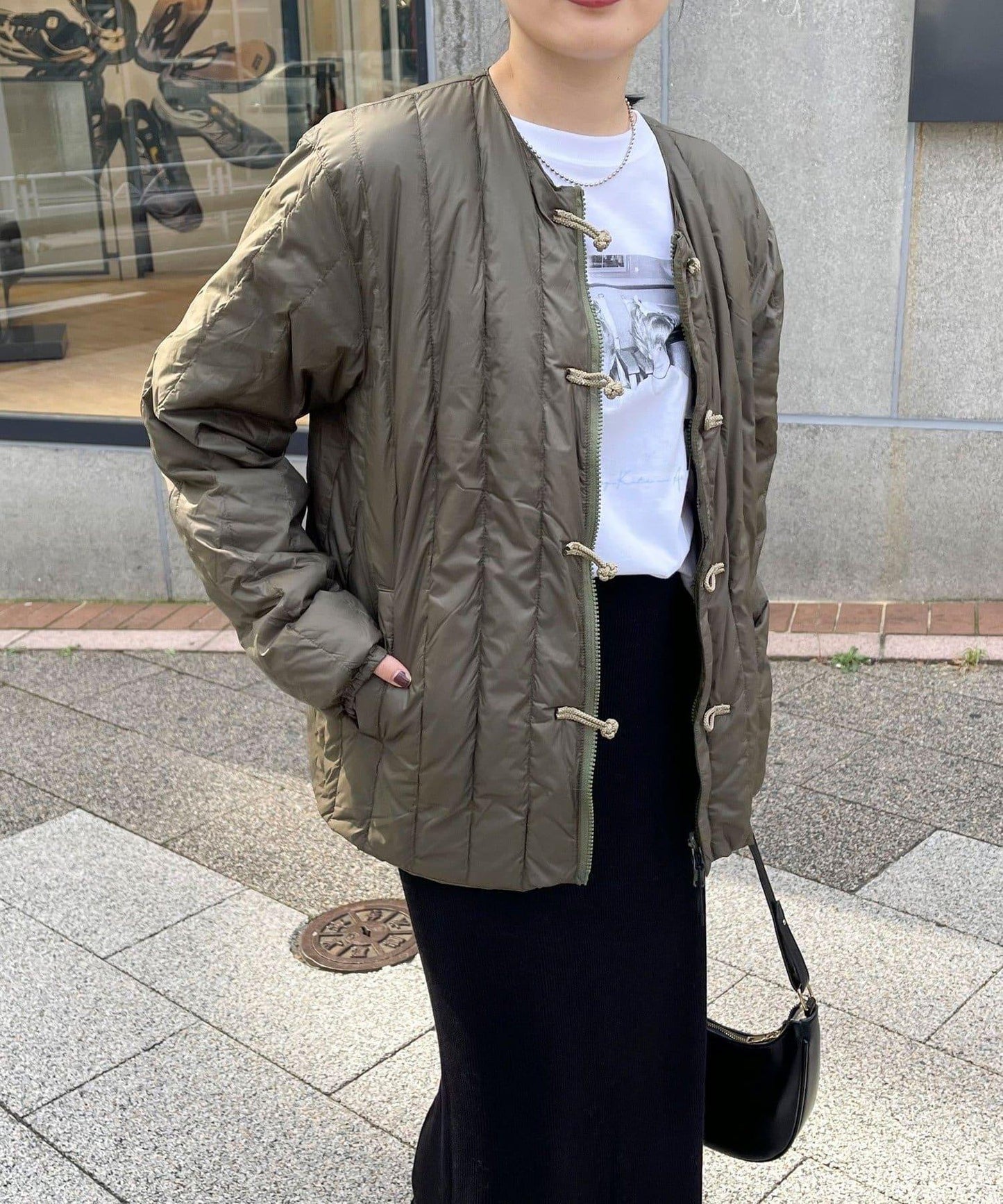 【TAION】可雙面穿中式盤扣內膽羽絨服