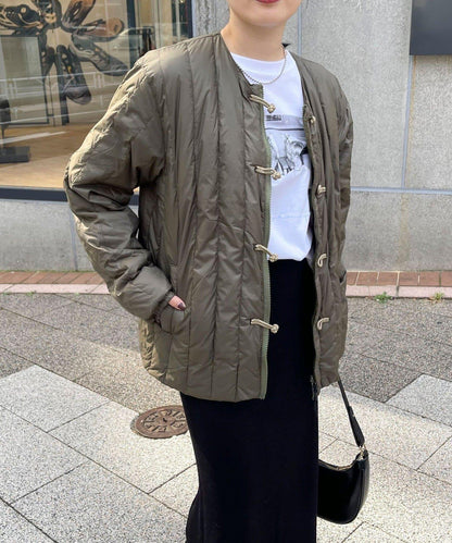 【TAION】可雙面穿中式盤扣內膽羽絨服