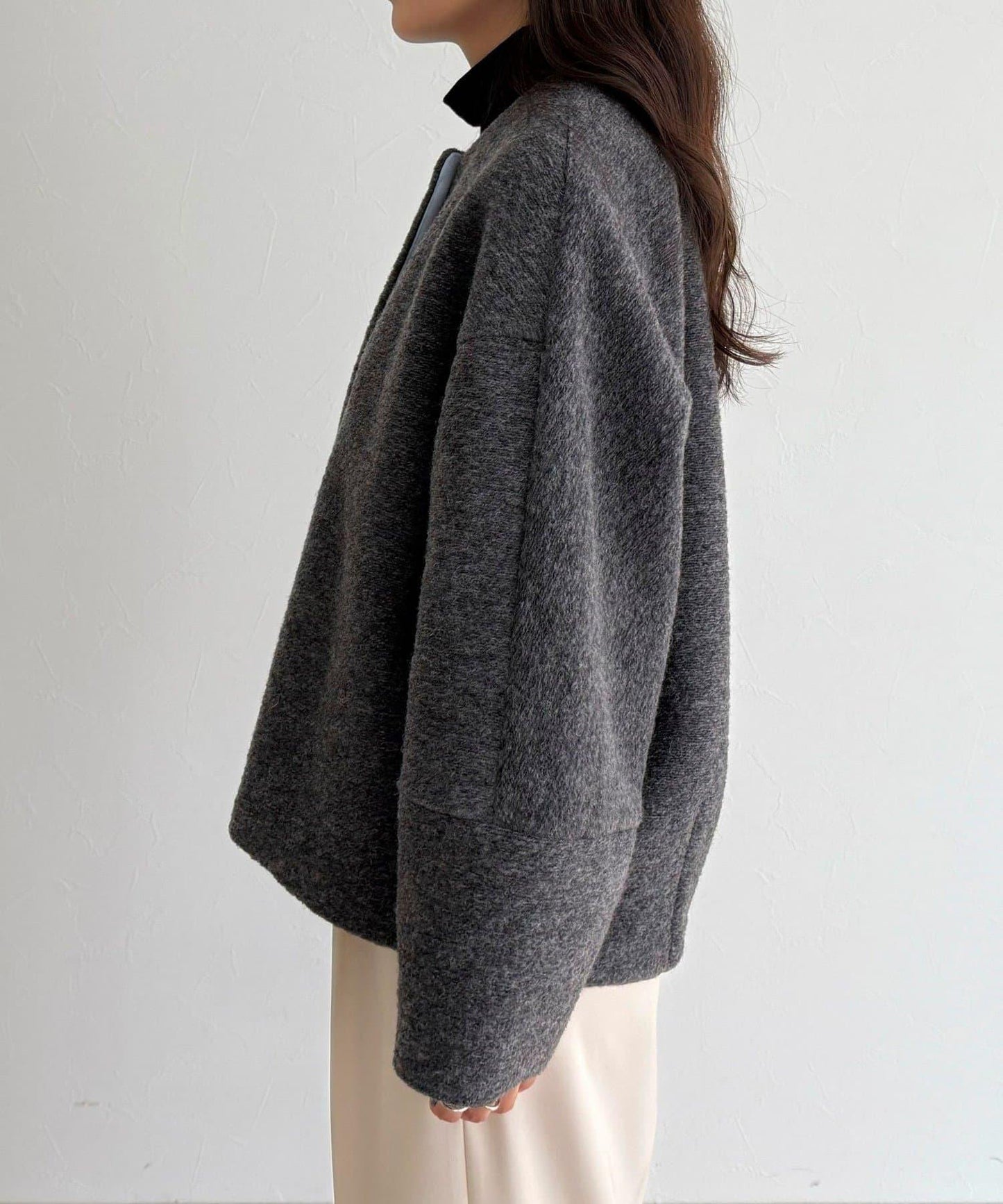 意大利風格輕盈無領夾克