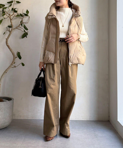 針織拼接羽絨馬甲