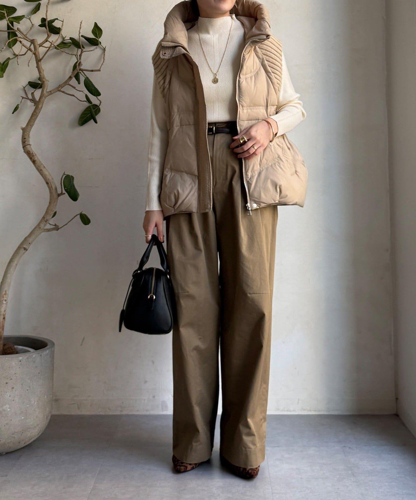 針織拼接羽絨馬甲