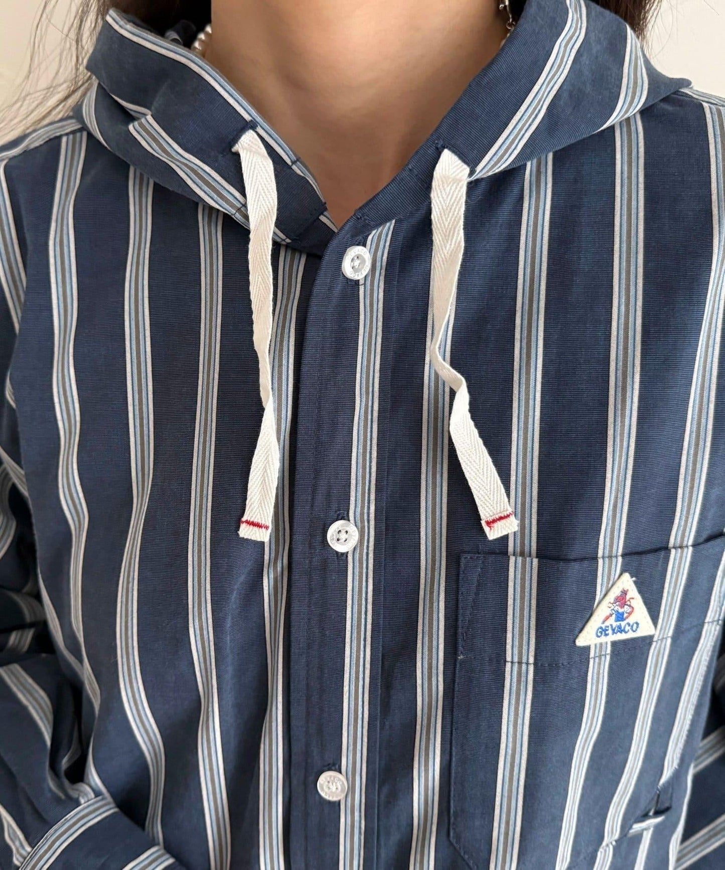 【GEVACO/ゲバコ】連帽襯衫連衣裙