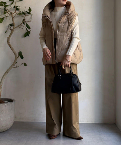 針織拼接羽絨馬甲