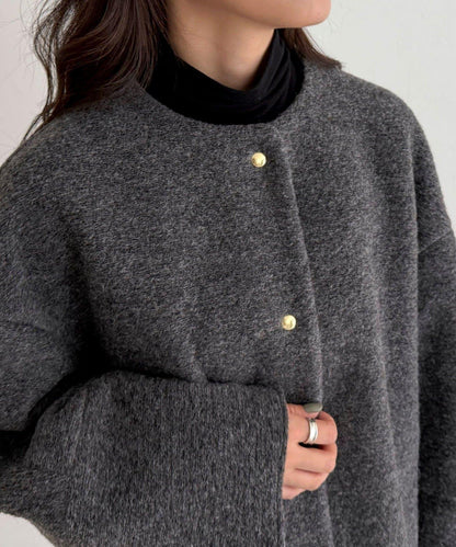 意大利風格輕盈無領夾克