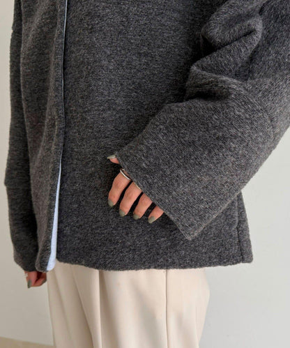 意大利風格輕盈無領夾克