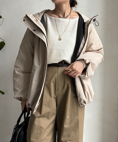 薄膜塔夫綢連帽羽絨服