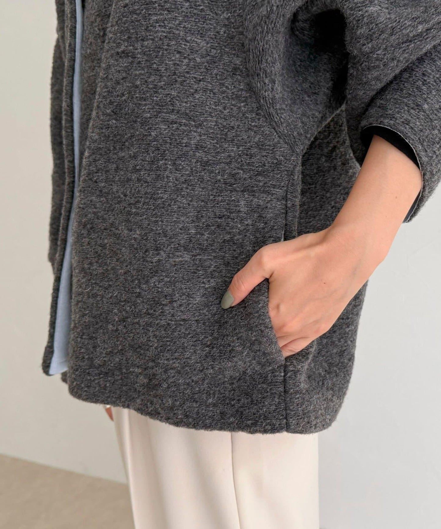 意大利風格輕盈無領夾克