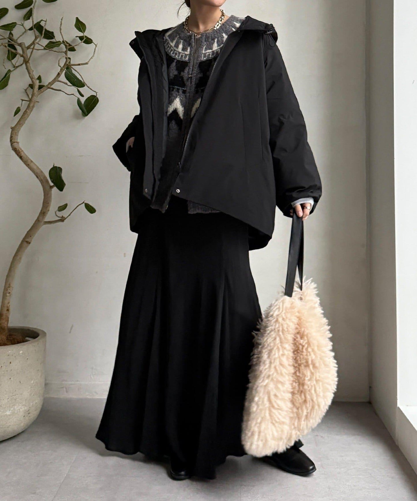 薄膜塔夫綢連帽羽絨服