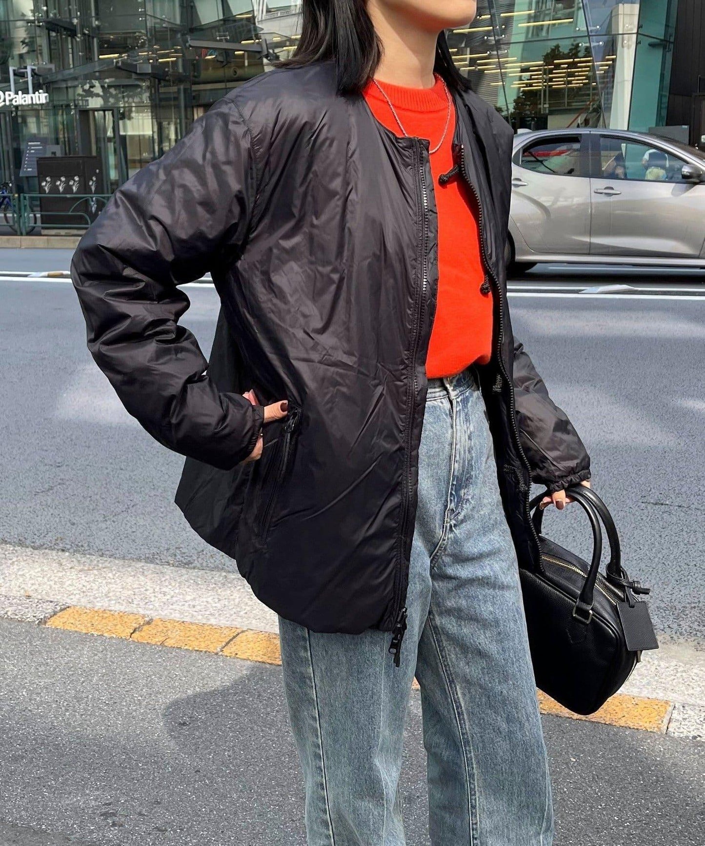 【TAION】可雙面穿中式盤扣內膽羽絨服