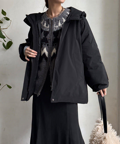 薄膜塔夫綢連帽羽絨服