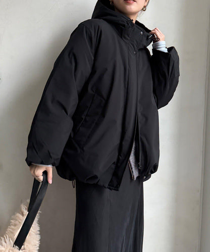 薄膜塔夫綢連帽羽絨服