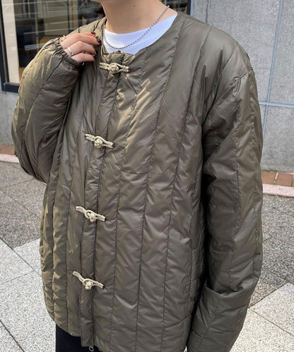 【TAION】可雙面穿中式盤扣內膽羽絨服