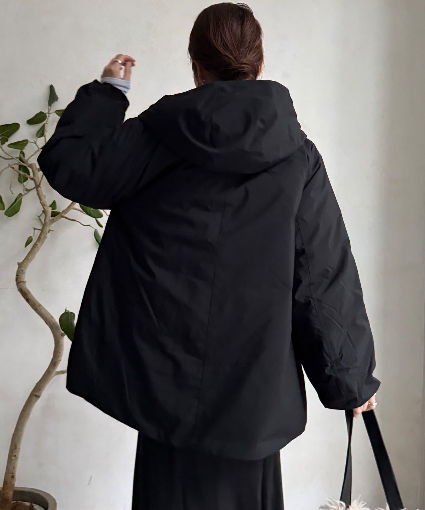 薄膜塔夫綢連帽羽絨服