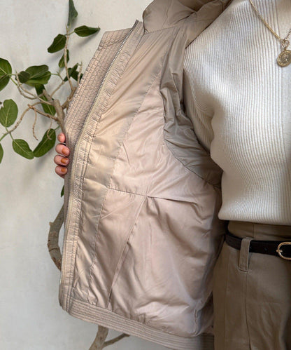 針織拼接羽絨馬甲