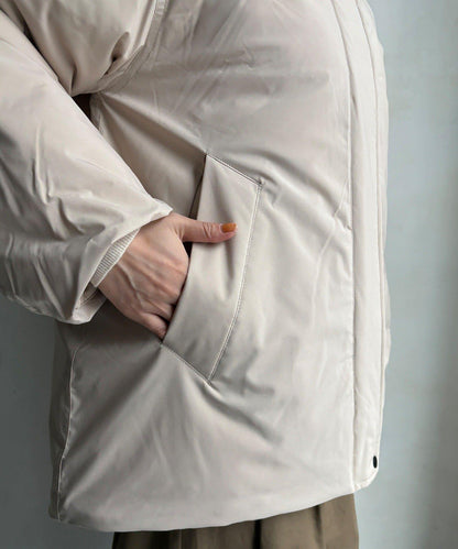 薄膜塔夫綢連帽羽絨服