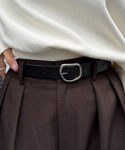 質感釦環細腰帶