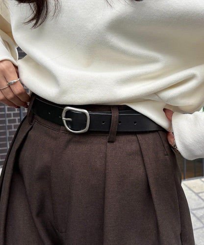 質感釦環細腰帶