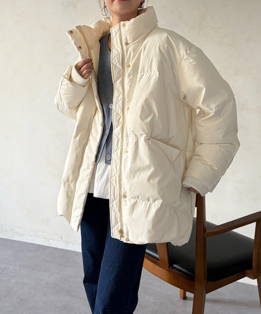 高領中款羽絨服