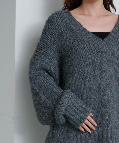 蝴蝶結帶裝飾針織衫