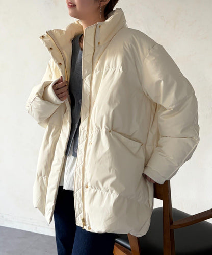 高領中款羽絨服