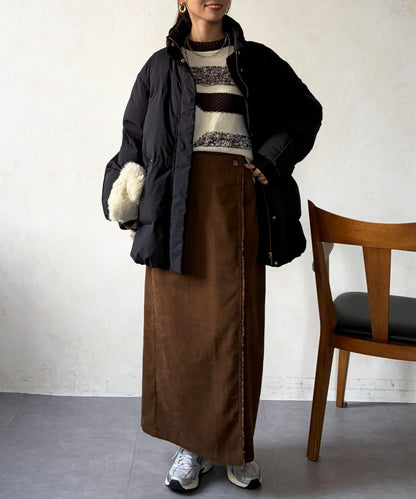 高領中款羽絨服