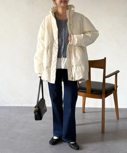 高領中款羽絨服