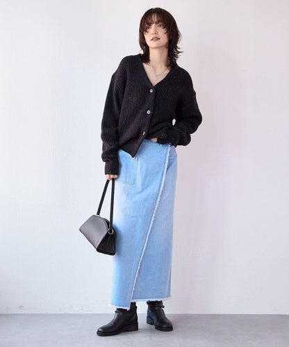 【MONN.:.(モン)】包裹式牛仔半身裙