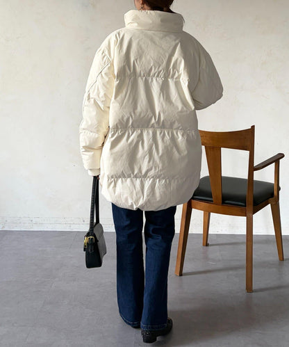 高領中款羽絨服
