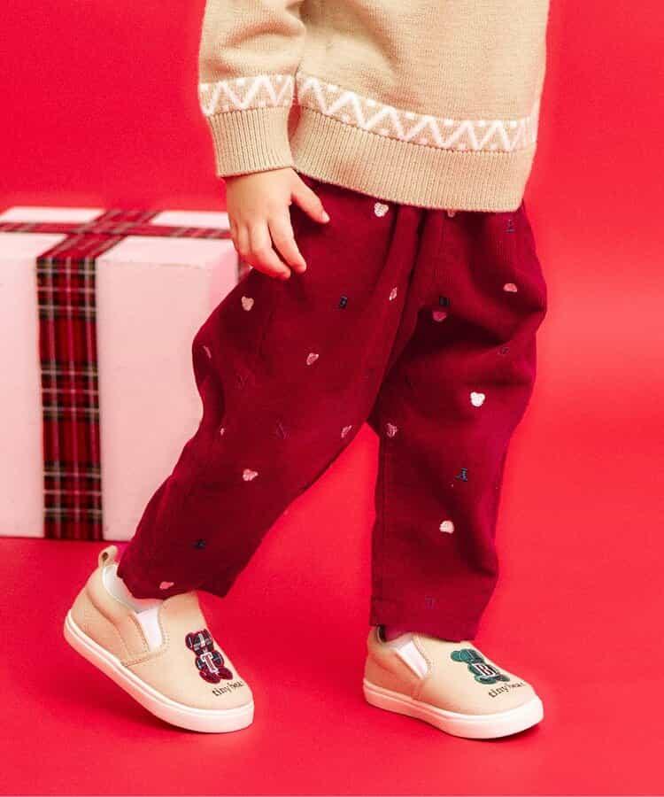 tiny bear 刺繡長褲 10分丈