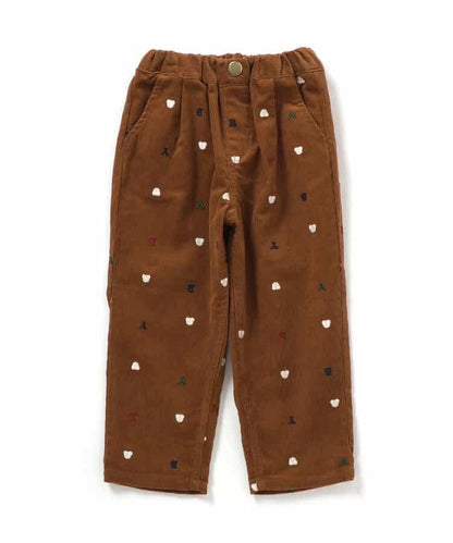 tiny bear 刺繡長褲 10分丈