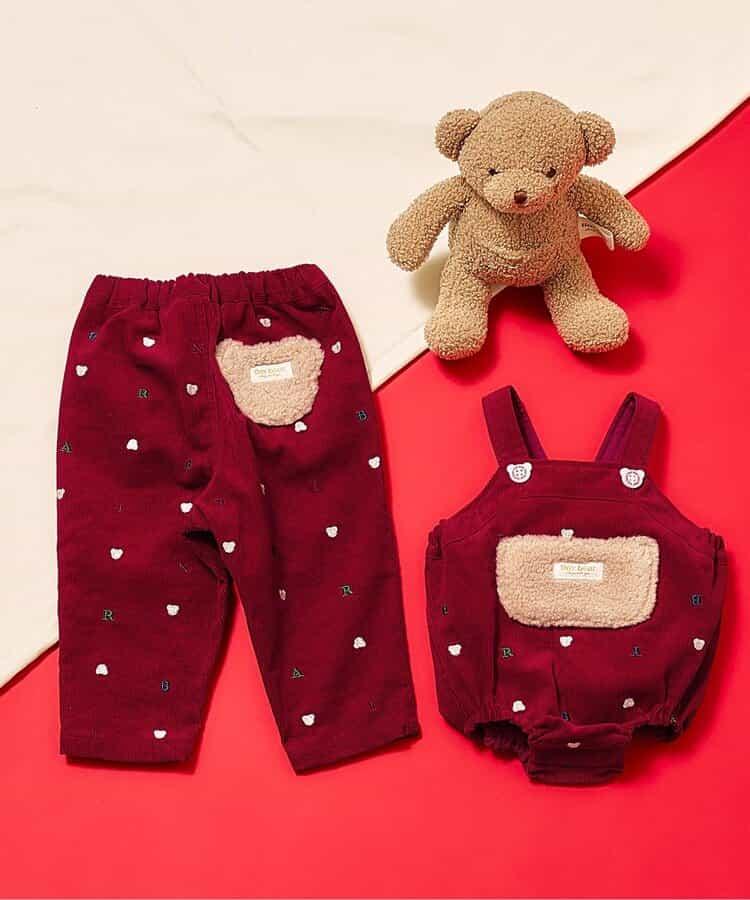 tiny bear 刺繡長褲 10分丈