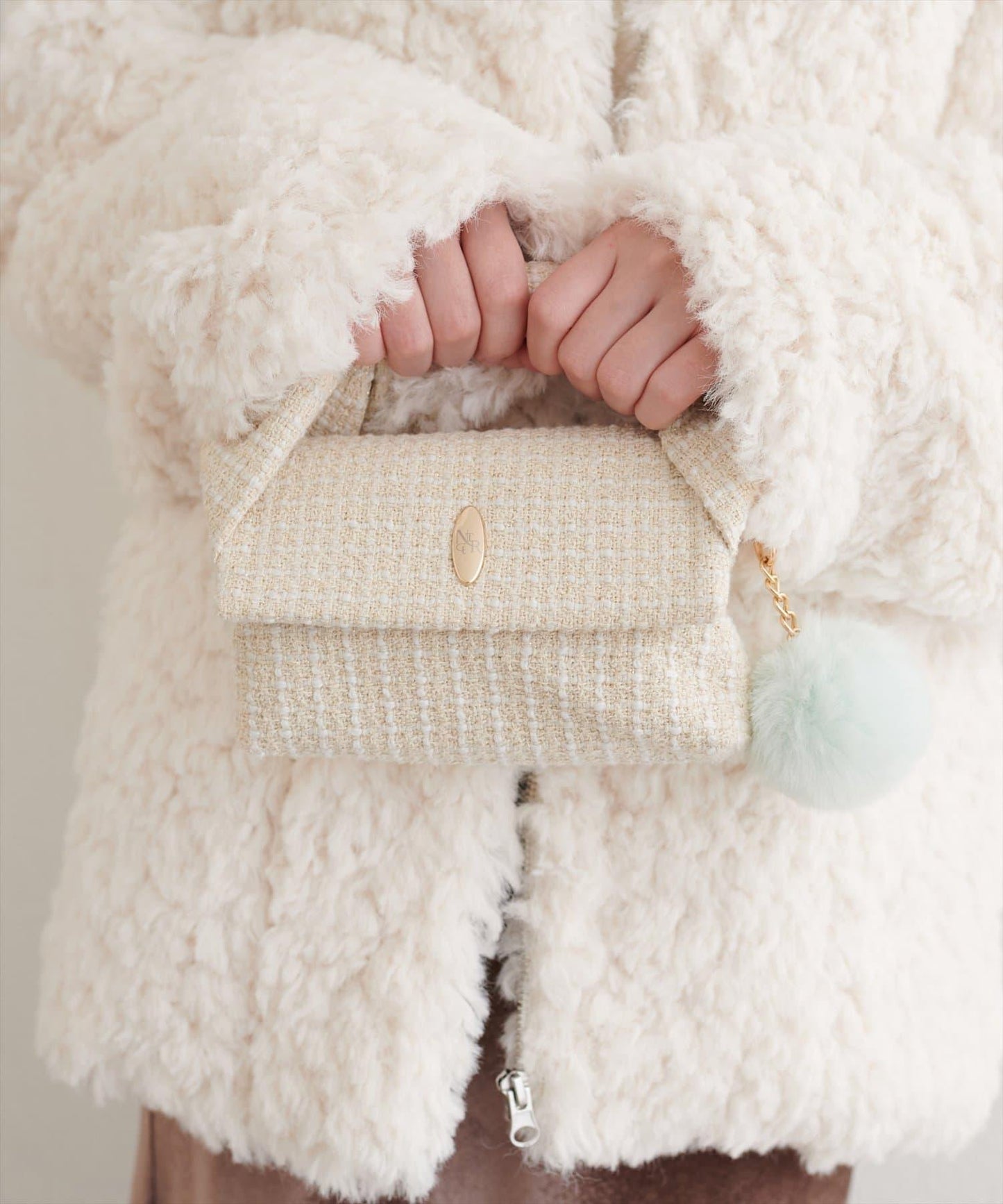 扭紋手柄迷你單肩包