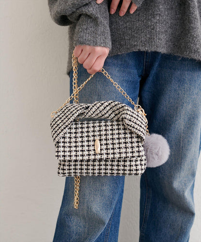 扭紋手柄迷你單肩包