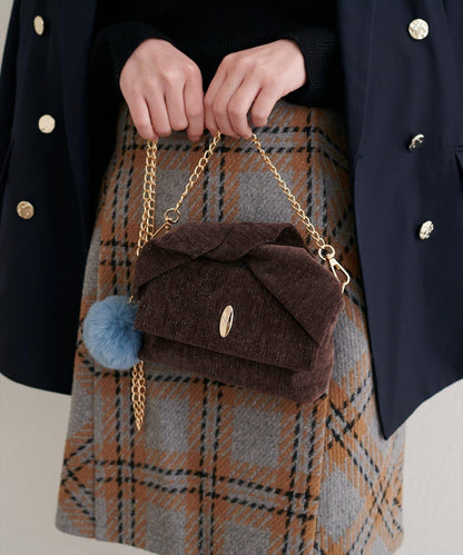 扭紋手柄迷你單肩包