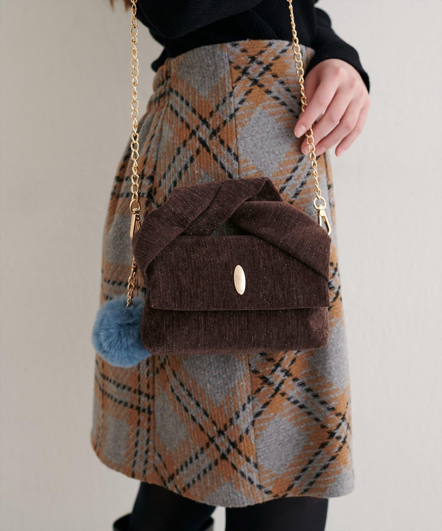 扭紋手柄迷你單肩包