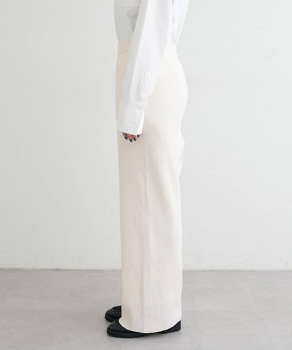 羊毛混紡羅紋針織褲