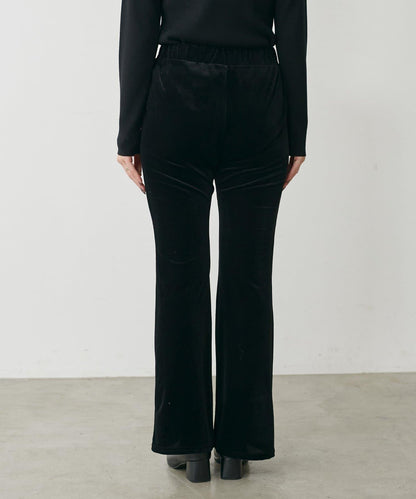 美腿修身柔軟天鵝絨長褲