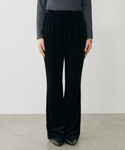 美腿修身柔軟天鵝絨長褲