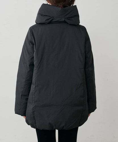 尼龍羽絨中長款大衣