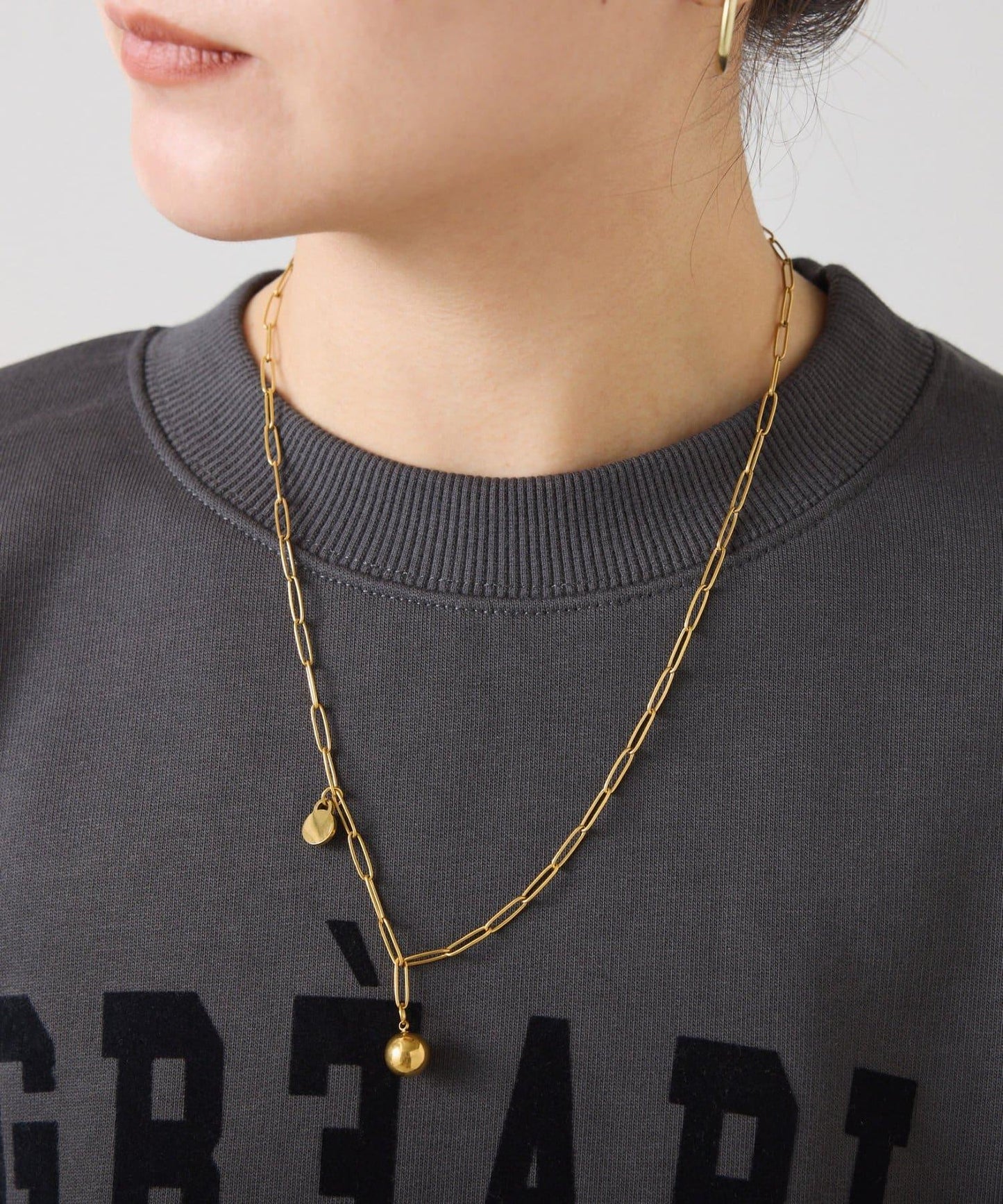 【PAPILLONNER/パピヨネ】不鏽鋼圓球項鍊