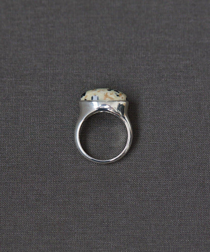 《インフルエンサーuchida企畫/スターリングシルバー》橢圓形寶石純銀戒指