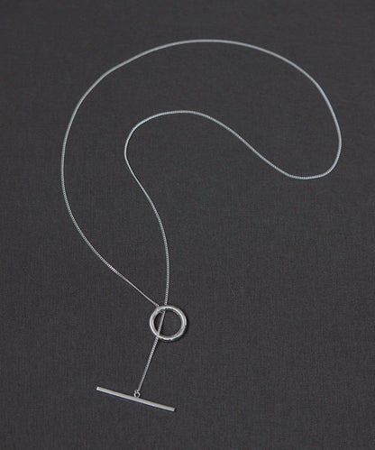 《インフルエンサーuchida企畫/スターリングシルバー》T字扣長款項鍊