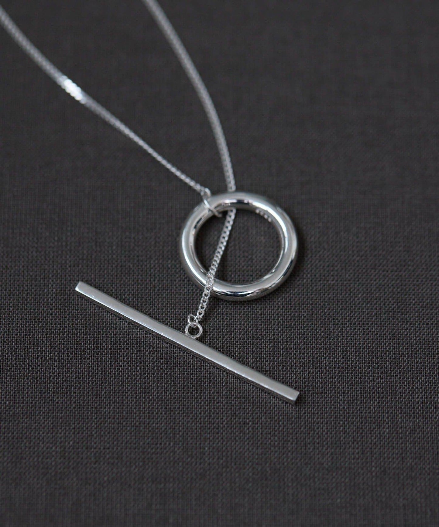 《インフルエンサーuchida企畫/スターリングシルバー》T字扣長款項鍊