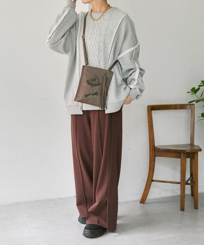 sampo×ear馬蹄形流蘇單肩包《本革/輕量150g》