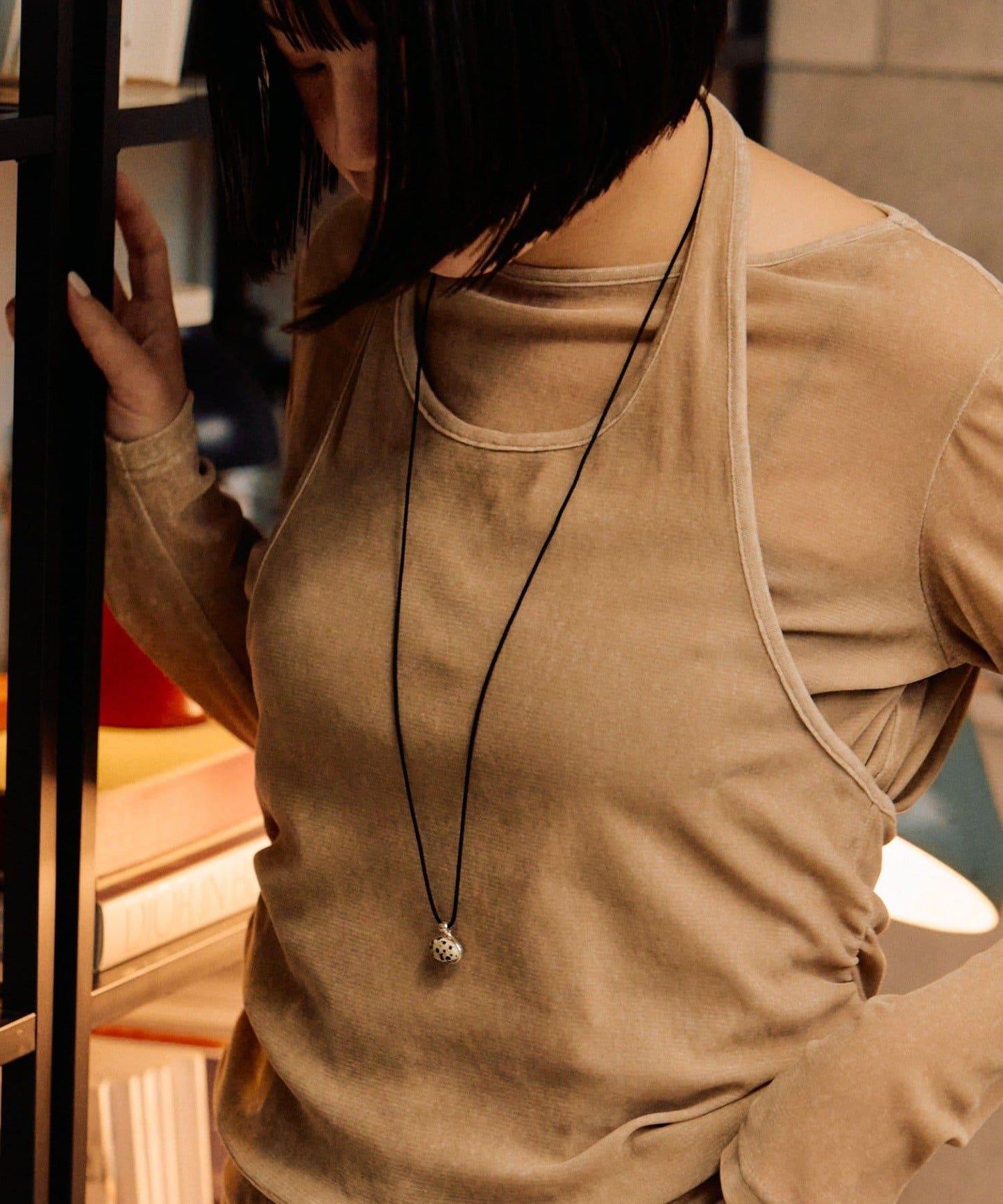 《インフルエンサーuchida企畫/スターリングシルバー》橢圓形寶石項鍊