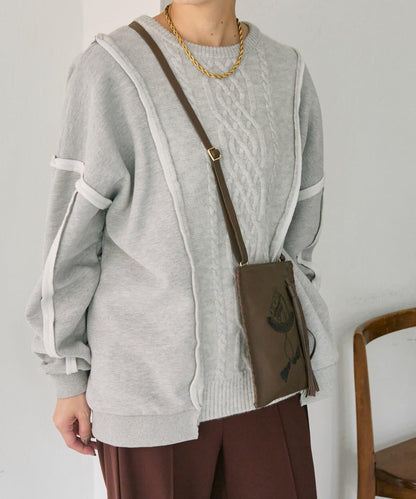 sampo×ear馬蹄形流蘇單肩包《本革/輕量150g》