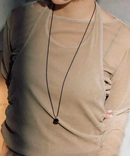 《インフルエンサーuchida企畫/スターリングシルバー》橢圓形寶石項鍊