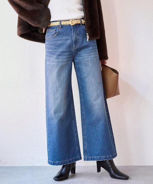 【時尚感十足】寬鬆喇叭牛仔褲