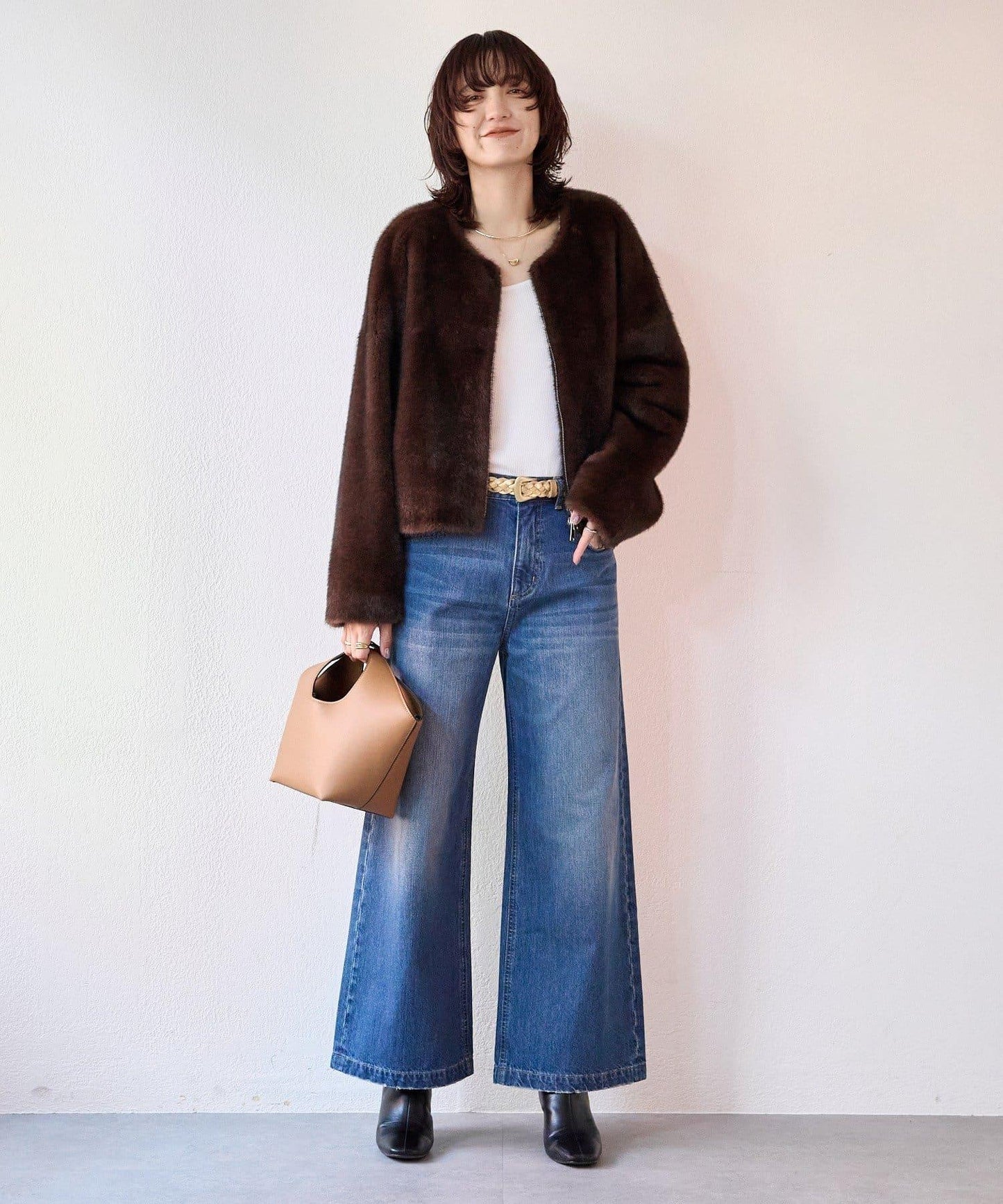 【時尚感十足】寬鬆喇叭牛仔褲