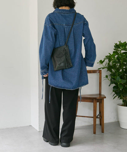 sampo×ear馬蹄形流蘇單肩包《本革/輕量150g》